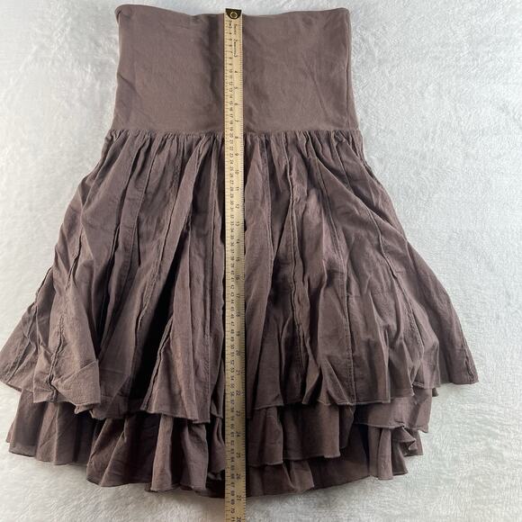 Vtg 2000s Y2K Large Skirt Unique Layered Tiered Flared Mini Peasant Boho Fairy - Picture 8 of 9